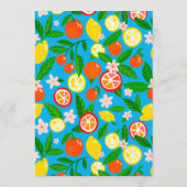 柑橘類お祝いカスタムサマーはっきりしたレモンライム メニュー (裏面)