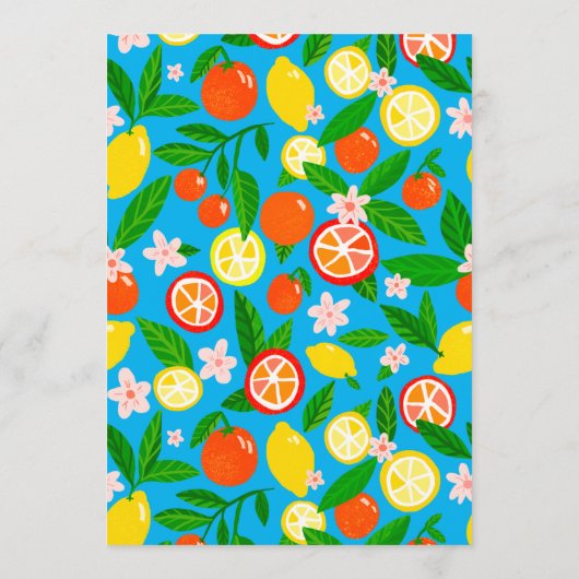 柑橘類お祝いカスタムサマーはっきりしたレモンライム メニュー (裏面)