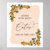 柑橘類かわいこちゃんの数はjarベビーゲームサイン ポスター (正面)