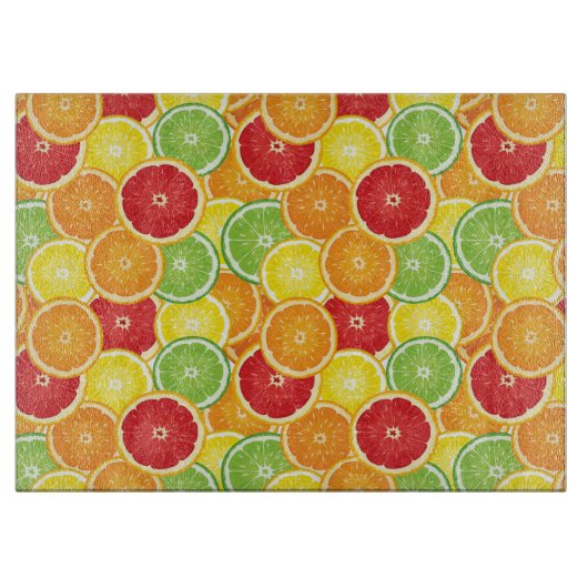 柑橘類が付いているパターン カッティングボード (正面)