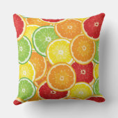 柑橘類が付いているパターン クッション (裏面)