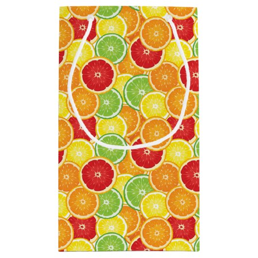 柑橘類が付いているパターン スモールペーパーバッグ (裏面)