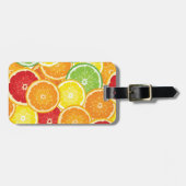 柑橘類が付いているパターン ラゲッジタグ (正面横)