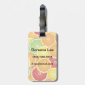 柑橘類が付いているパターン ラゲッジタグ (裏面縦)
