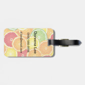 柑橘類が付いているパターン ラゲッジタグ (裏面横)