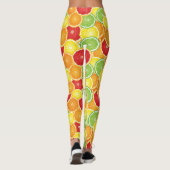 柑橘類が付いているパターン レギンス (裏面)