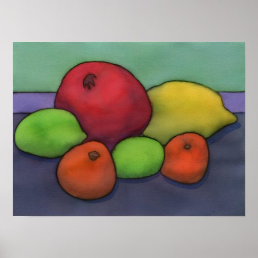 柑橘類とザクロのポスター ポスター (正面)