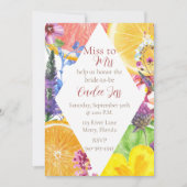 柑橘類とフローラブライダルシャワー 招待状 (正面)