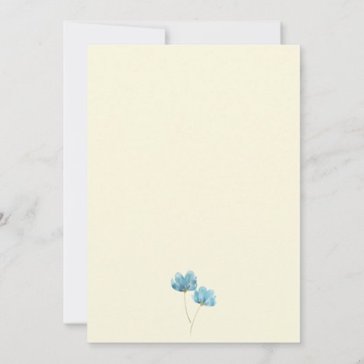 柑橘類とフローラブライダルシャワー 招待状 (裏面)