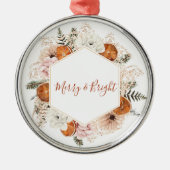 柑橘類とフローラメリーとブライト メタルオーナメント (正面)