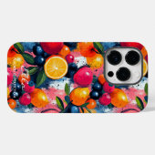 柑橘類とベリ鮮やかーの色合いでフルーツバースト Case-Mate iPhoneケース (裏面 (横))