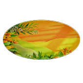 柑橘類と離れのグラフィック カッティングボード (角)