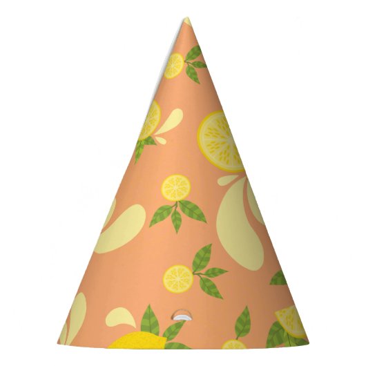 柑橘類のしぶきのイラストレーション パーティーハット (左)