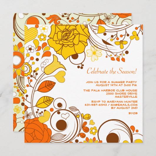 柑橘類のねじれの招待状 招待状 (正面/裏面)