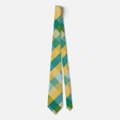 柑橘類のねじれの斜めの格子縞のタイ ネクタイ (正面)