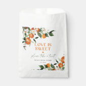 柑橘類のオレンジの愛は甘いブライダルシャワー フェイバーバッグ (正面)