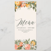 柑橘類のオレンジの植物性のモダン素朴 メニュー (正面)