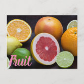 柑橘類のオレンジ、ライム、マンダリンのバリエーション シーズンポストカード (正面)