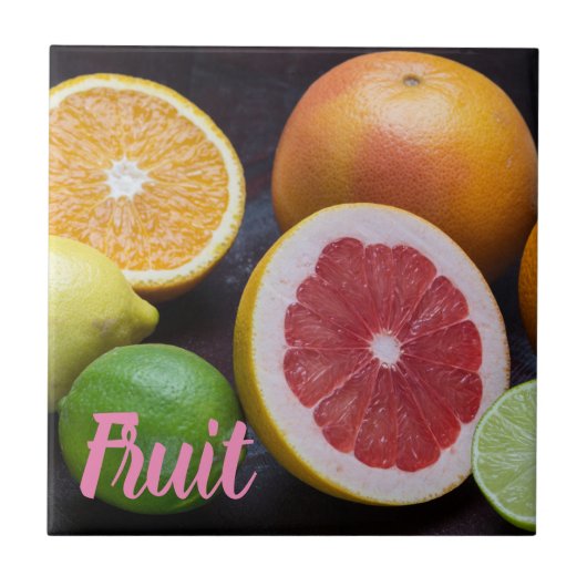 柑橘類のオレンジ、ライム、マンダリンのバリエーション タイル (正面)