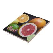 柑橘類のオレンジ、ライム、マンダリンのバリエーション タイル (側面)