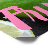 柑橘類のオレンジ、ライム、マンダリンのバリエーション ポスター (角)