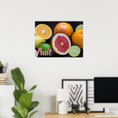 柑橘類のオレンジ、ライム、マンダリンのバリエーション ポスター (ホームオフィス)