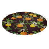 柑橘類のパターン、ヴィンテージレモンのオレンジ。 カッティングボード (角)