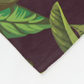 柑橘類のパターン、ヴィンテージレモンのオレンジ。 フリースブランケット (角)