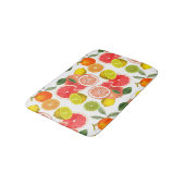 柑橘類のフルーツ葉と バスマット (アングル)