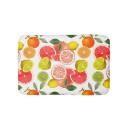 柑橘類のフルーツ葉と バスマット