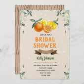 柑橘類のブライダルシャワーの招待 招待状 (正面/裏面)
