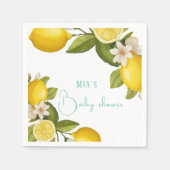 柑橘類のベビーシャワー スタンダードカクテルナプキン (正面)