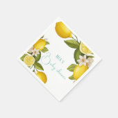 柑橘類のベビーシャワー スタンダードカクテルナプキン (角)