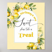 柑橘類のレモン誕生日は甘くて美味しい ポスター (正面)