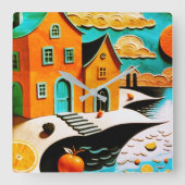 柑橘類の夢風景 スクエア壁時計 (正面)