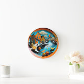 柑橘類の夢風景 ラウンド壁時計 (ホーム)