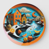 柑橘類の夢風景 ラージ壁時計 (正面)