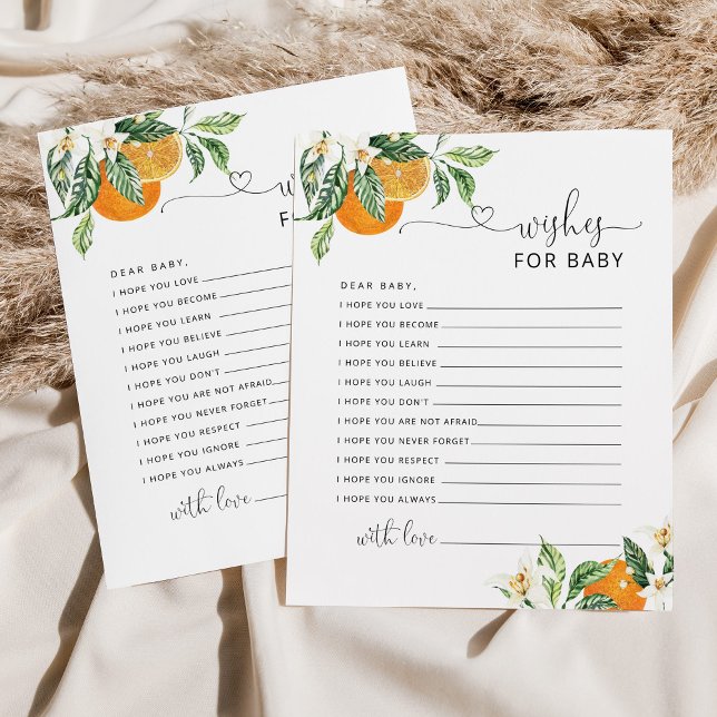 柑橘類の小さなかわいこちゃんはベビーカードを願う (クリエイターアップロード済み)