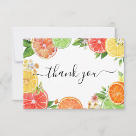 柑橘類の小さなかわいこちゃんベビーシャワー サンキューカード