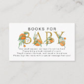 柑橘類の少しかわいこちゃんの水色のオレンジのシャワーE エンクロージャーカード (裏面)