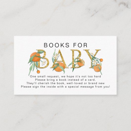 柑橘類の少しかわいこちゃんの水色のオレンジのシャワーE エンクロージャーカード (裏面)