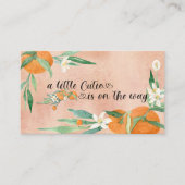 柑橘類の少しかわいこちゃんの水色のオレンジのシャワーE エンクロージャーカード (正面)