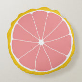 柑橘類の枕、柑橘類の家の装飾のグレープフルーツの枕 ラウンドクッション (裏面)