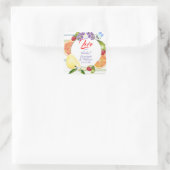 柑橘類の果実ありがとう結婚。 スクエアシール (バッグ)