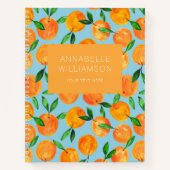 柑橘類の果実のパタパーソナライズされたーン ノートブック (正面)