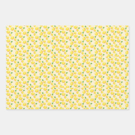 柑橘類の果物、レモン、新鮮で明るい ラッピングペーパーシート