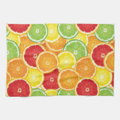 柑橘類の模様 キッチンタオル (横)