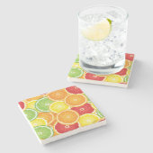 柑橘類の模様 ストーンコースター (横)