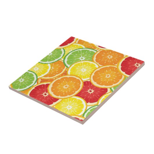 柑橘類の模様 タイル (側面)