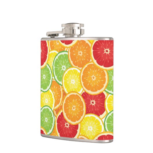 柑橘類の模様 フラスク (左)
